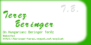 terez beringer business card